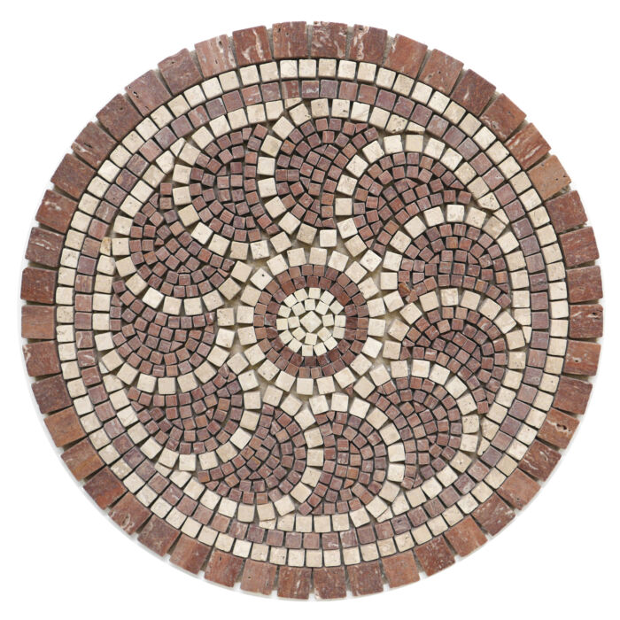 rozeta dekoracyjna kamienna mozaika r0023 okrągła podłoga na ścianę sztukateria